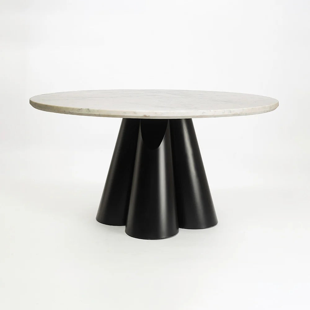 Noir Bloom Round Dining Set