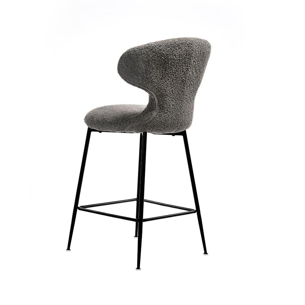 Modern Sculpted-Back Counter Stool