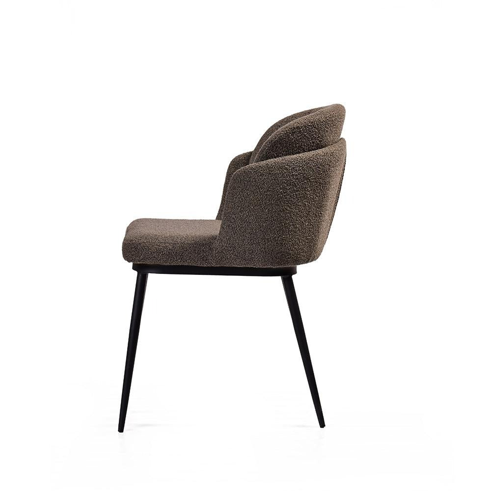 Brown Chair with Slim Metal Legs