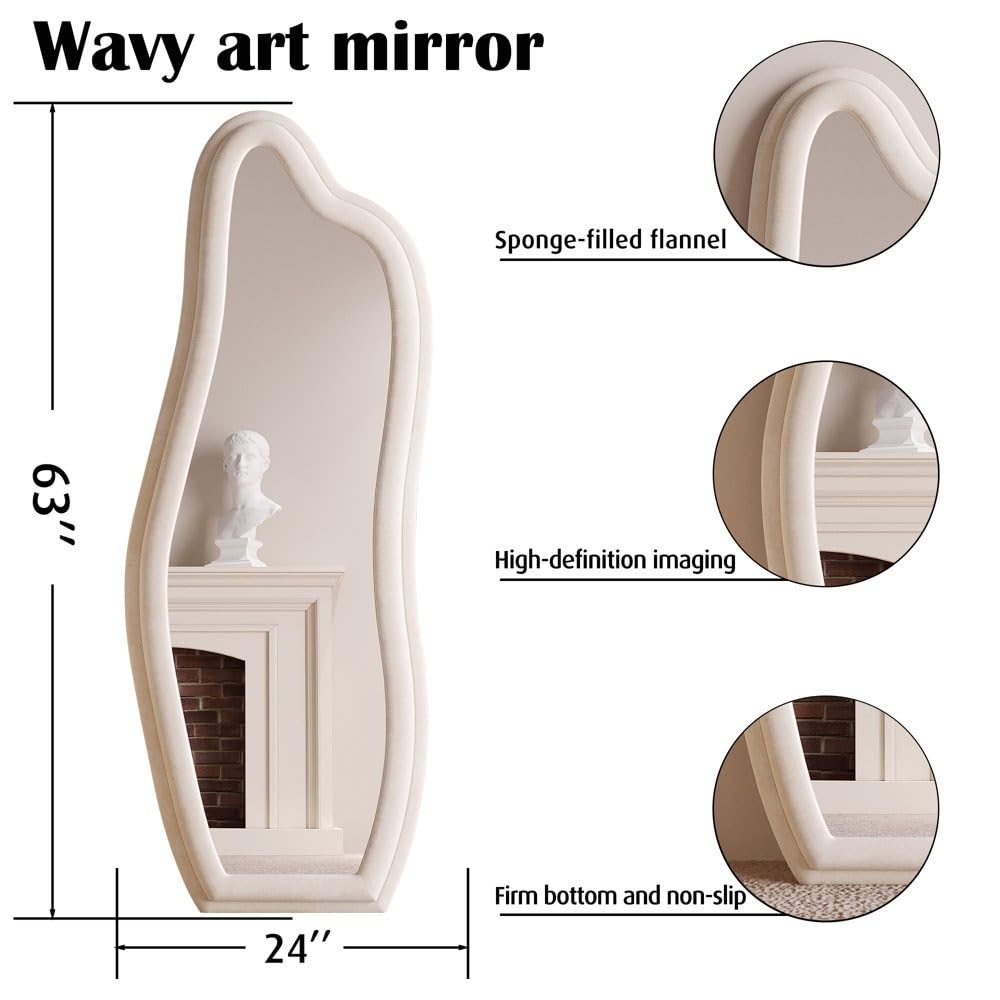 Wavy Art Floor Mirror