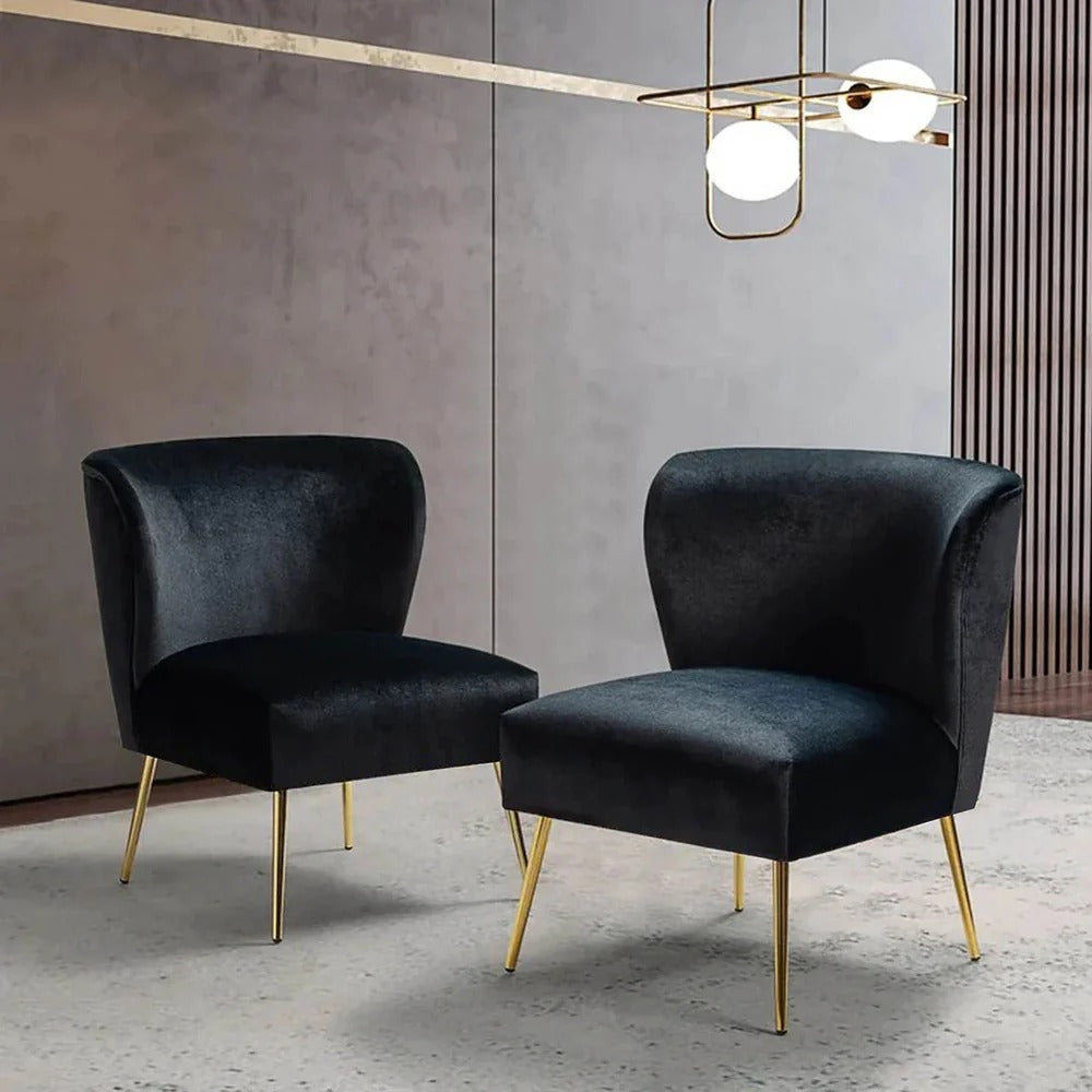 Minimalist velvet Accent Chair