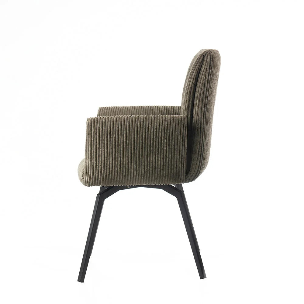 Ribbed Fabric Accent Chair