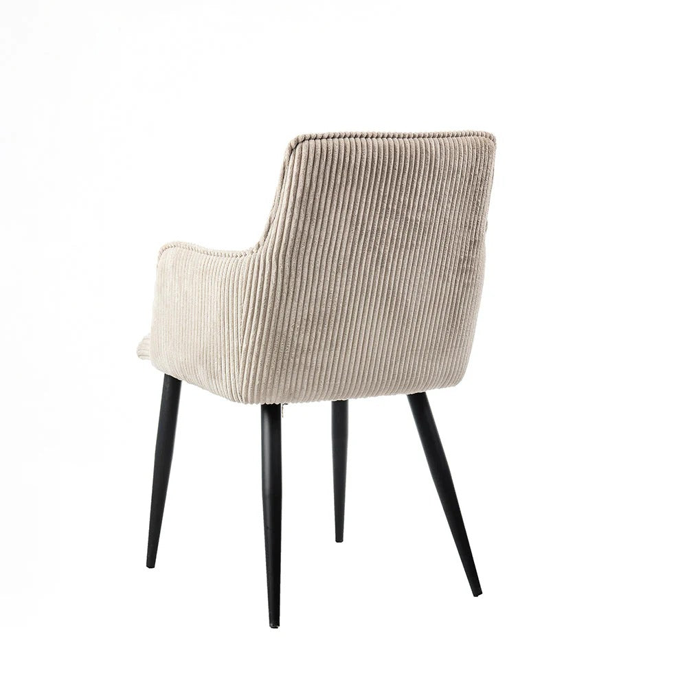 Ribbed Fabric Arm Chair