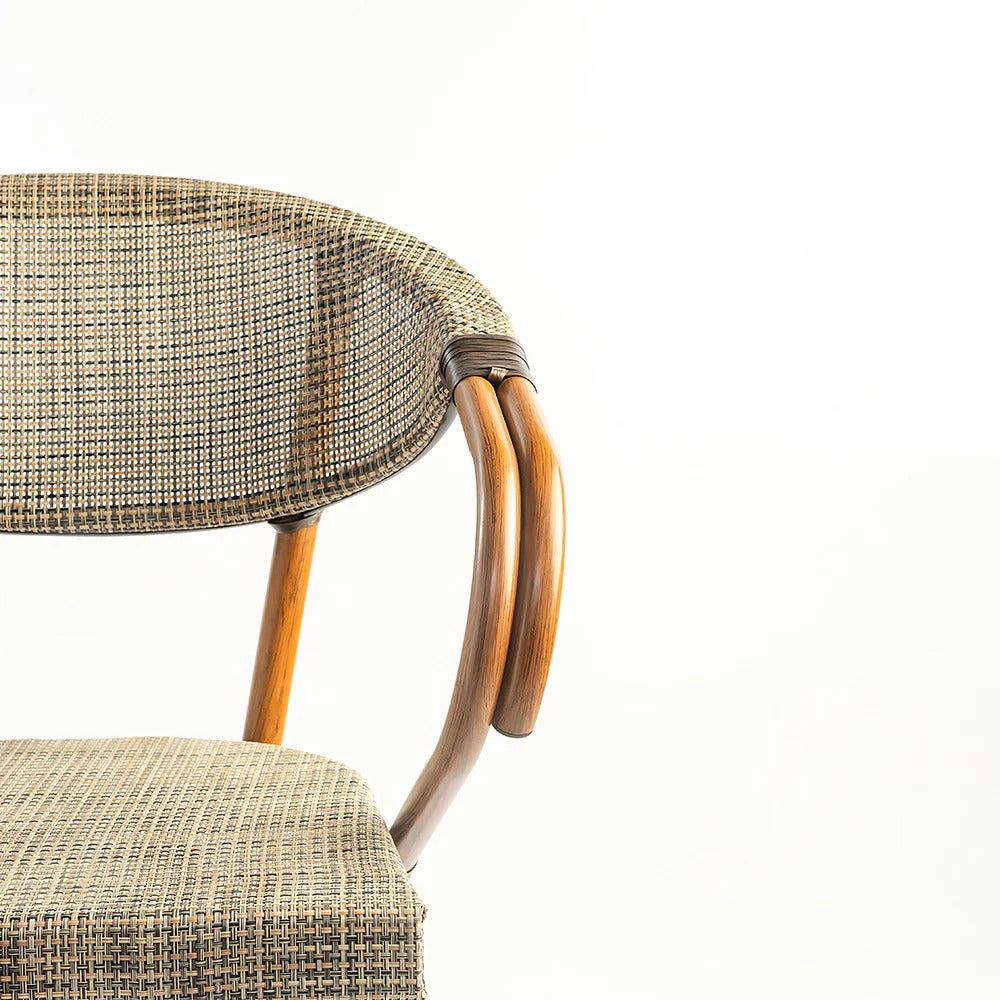 High Back Wicker Bar Chair