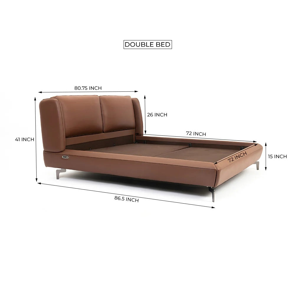 Siena Tan Leather Bed