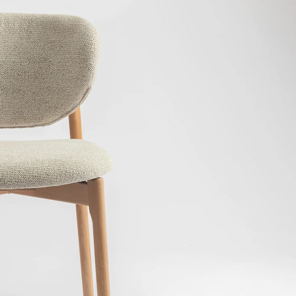 Curved Back Nordic Dining Chair