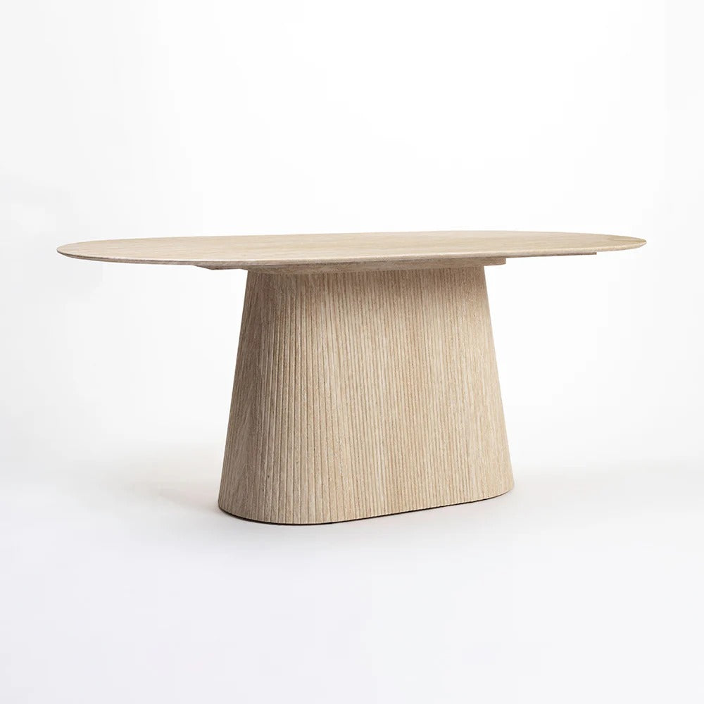 Oasis Travertine Pedestal DiningTable