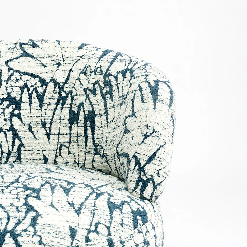 Azure Bloom Swivel Lounge Chair
