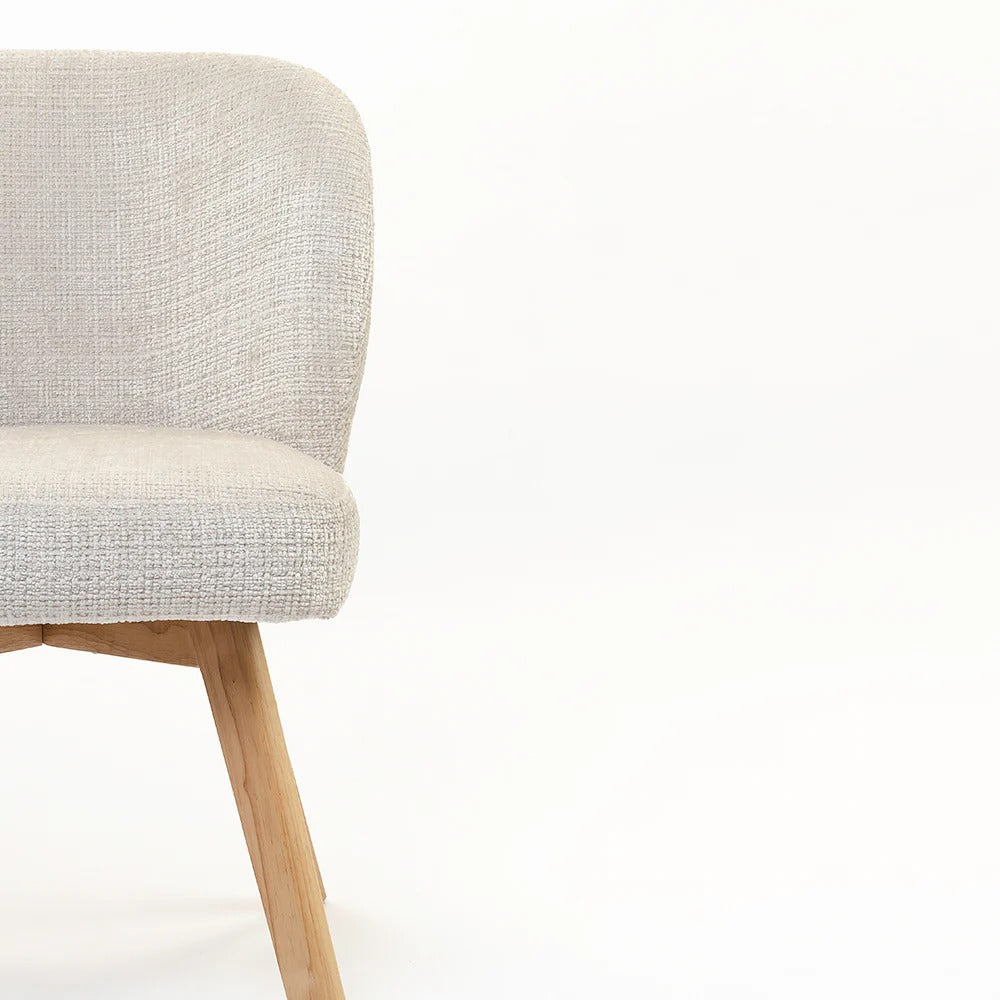Modern Cream Upholstered Dining Chair