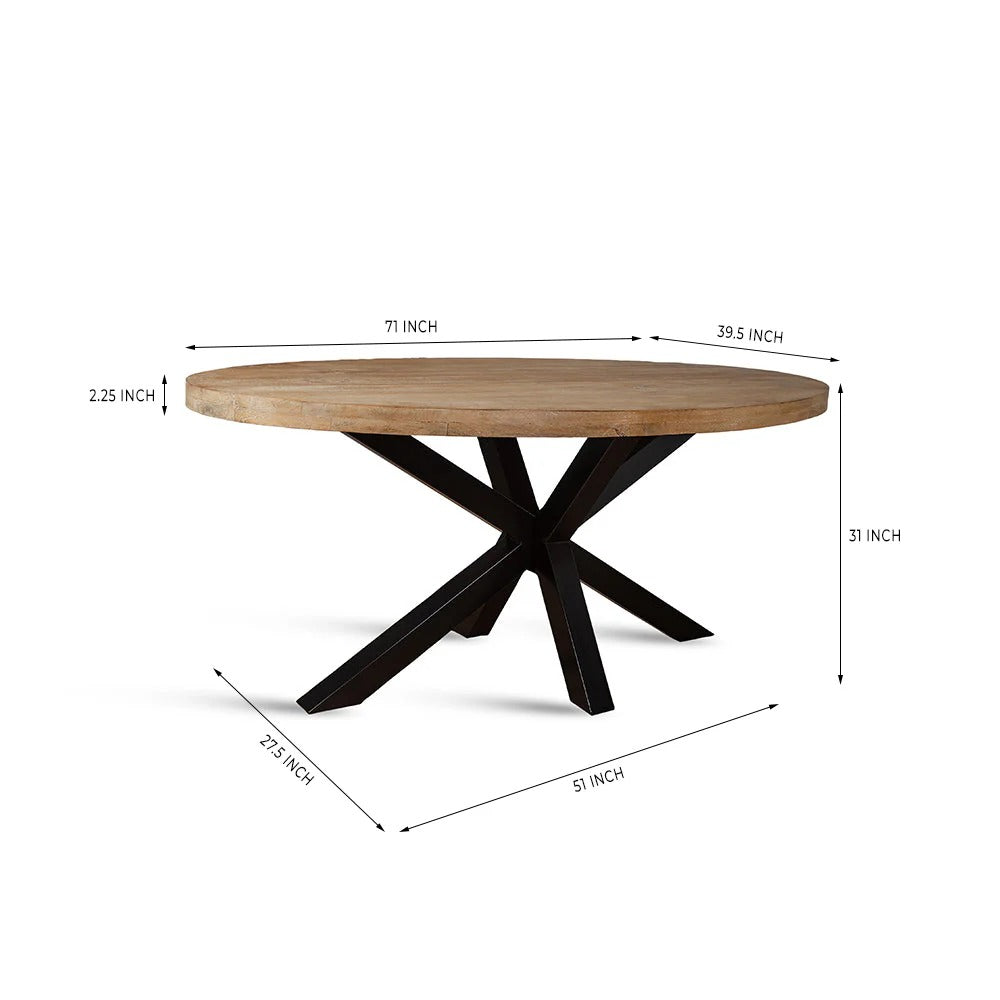 Haven Cross Round Dining Table