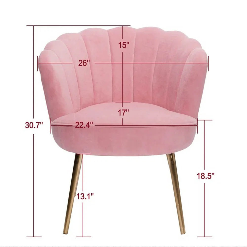Pink Shell Accent Chair