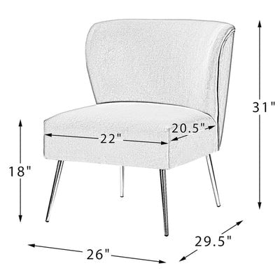 Minimalist velvet Accent Chair