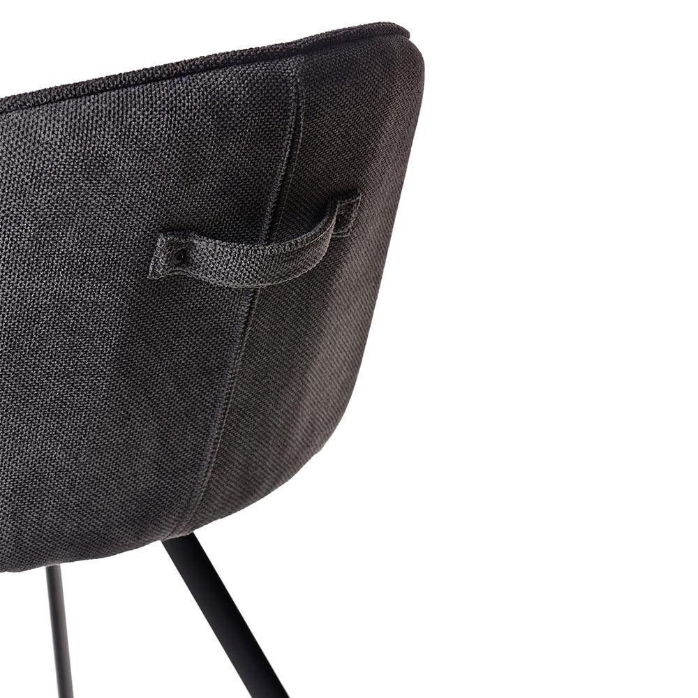 Textured Grey Upholstered Seat