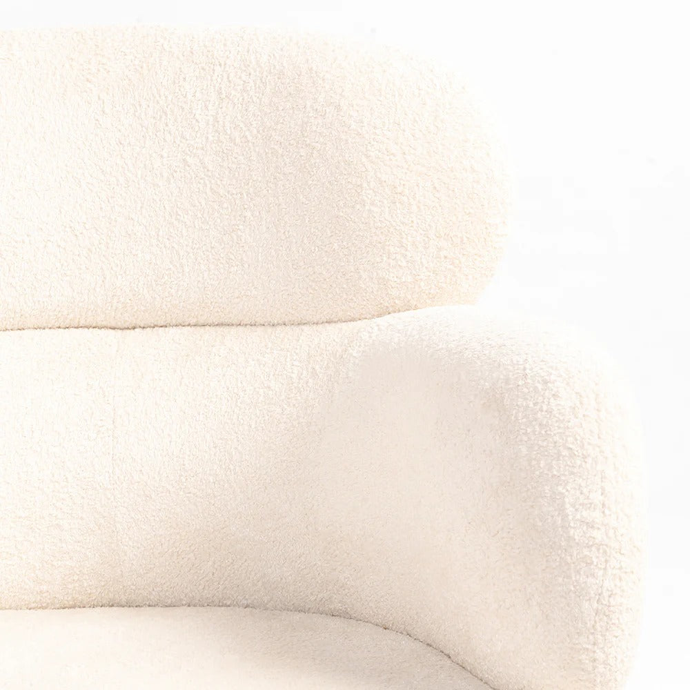 Cream Cloud Swivel Accent Chair