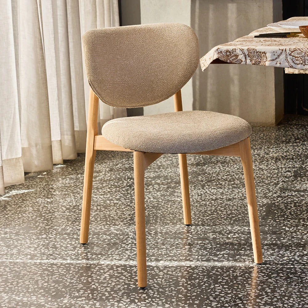 Curved Back Nordic Dining Chair