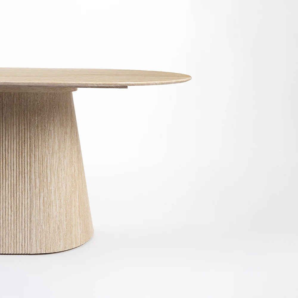 Oasis Travertine Pedestal DiningTable