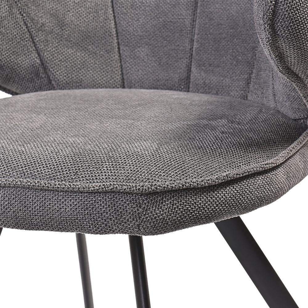 Textured Grey Upholstered Seat