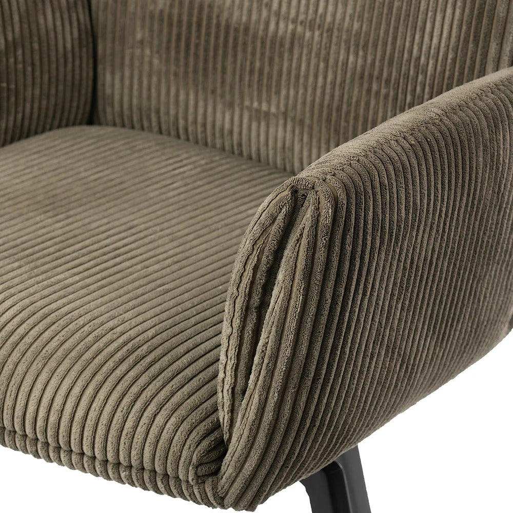 Ribbed Fabric Accent Chair