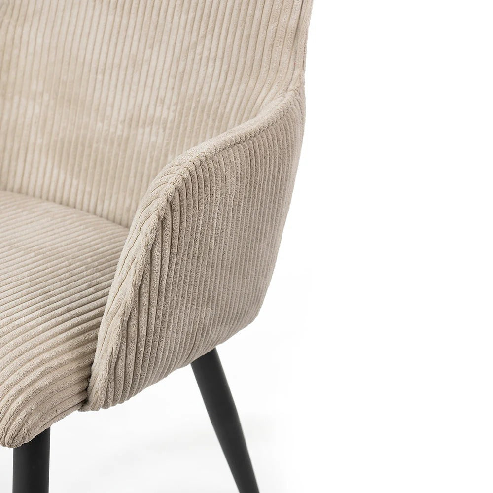 Ribbed Fabric Arm Chair