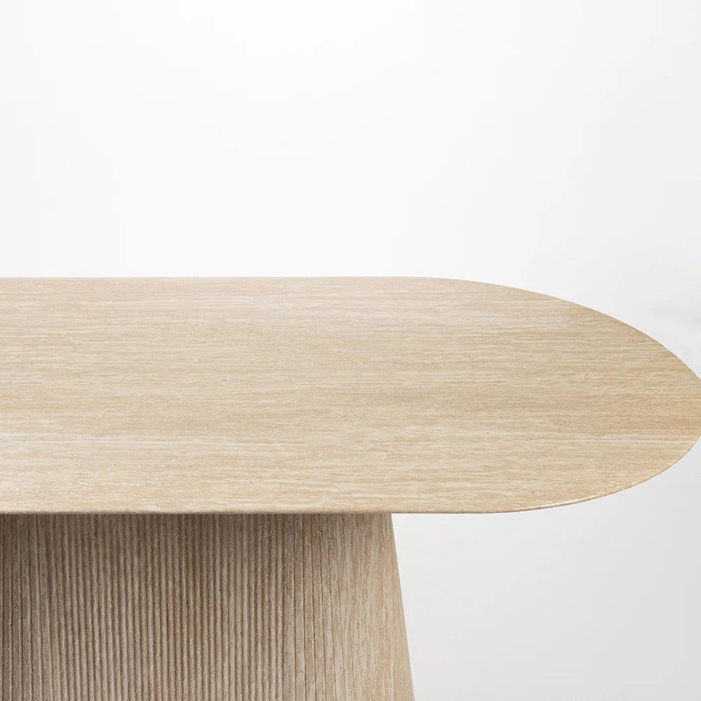 Oasis Travertine Pedestal DiningTable