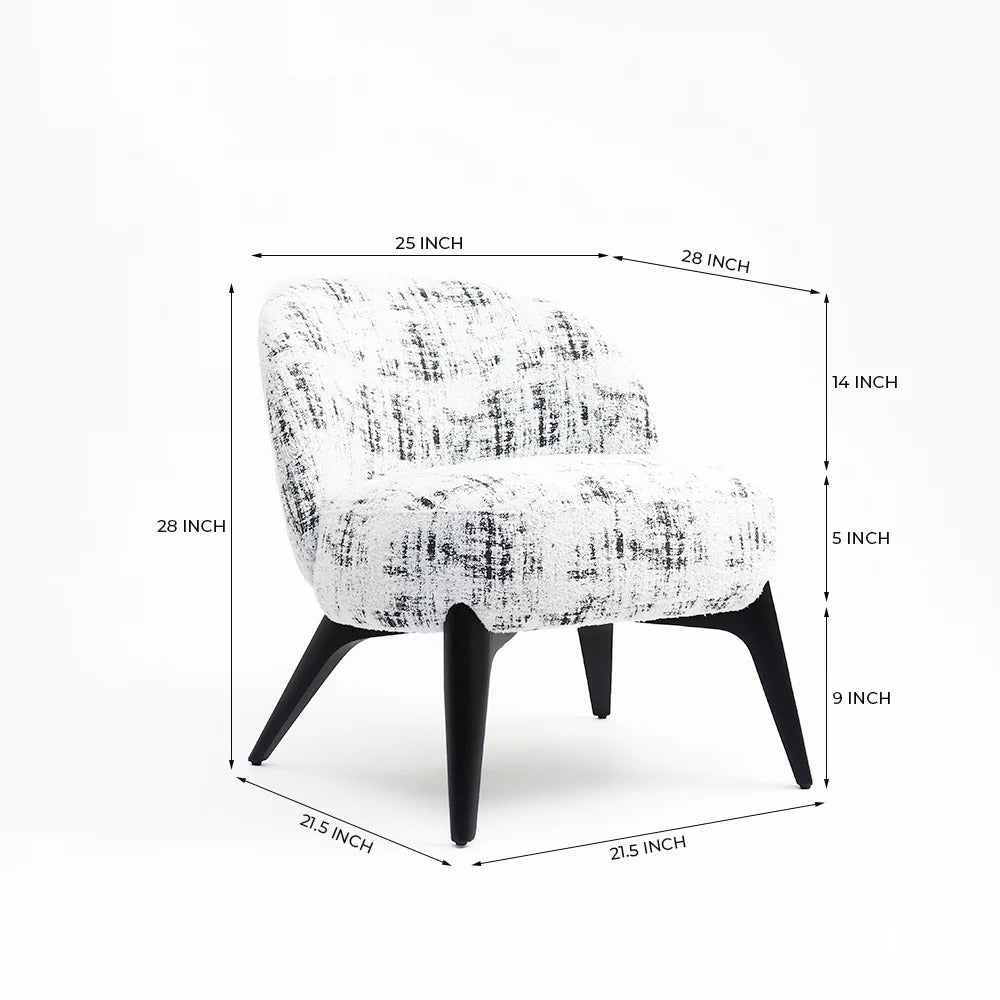 Monochrome Textured Lounge Chair