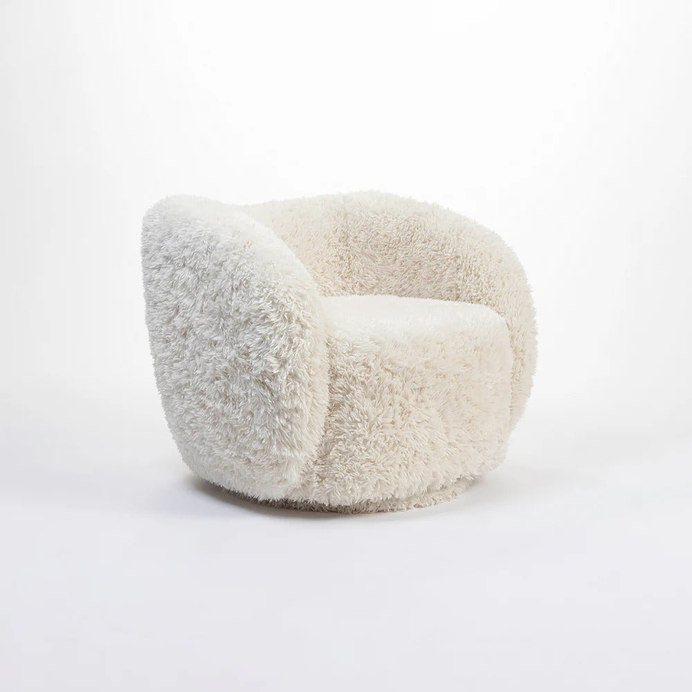 Charcoal Teddy Pebble Lounge Chair