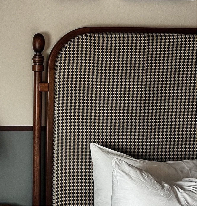 Arch Rattan Panel Wooden Bed Headboard