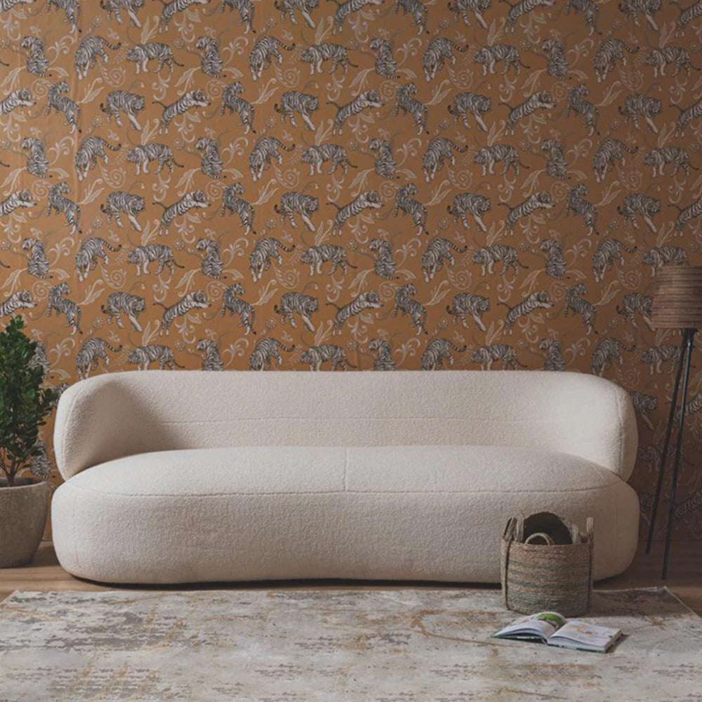 Velvet Moss Interiors curve sofa
