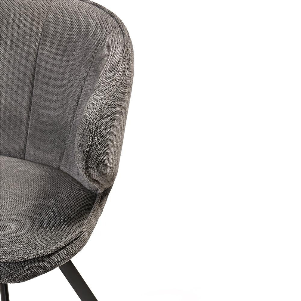 Textured Grey Upholstered Seat