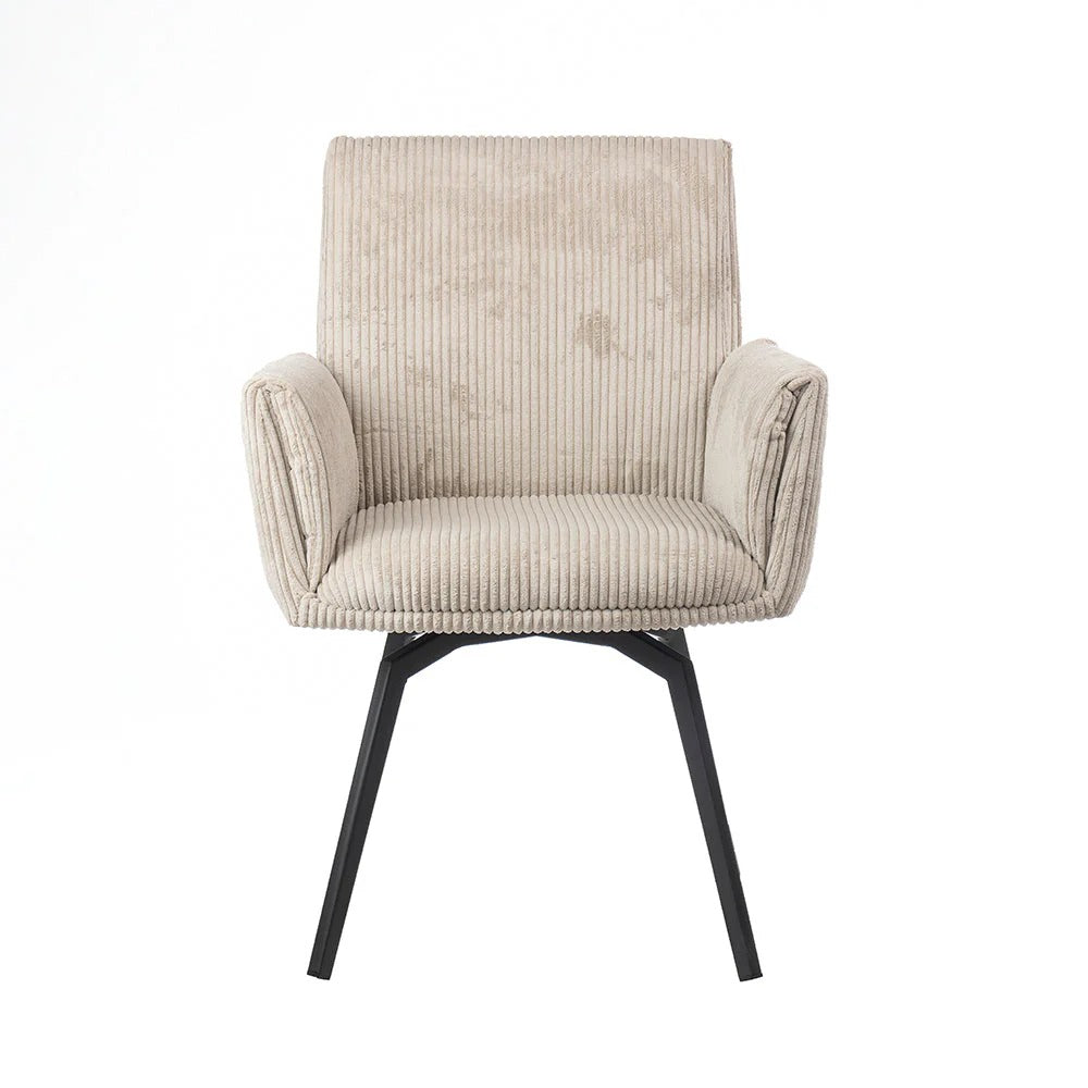 Ribbed Fabric Accent Chair