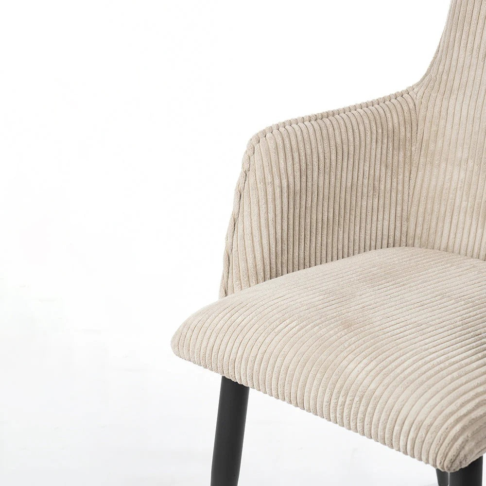 Ribbed Fabric Arm Chair
