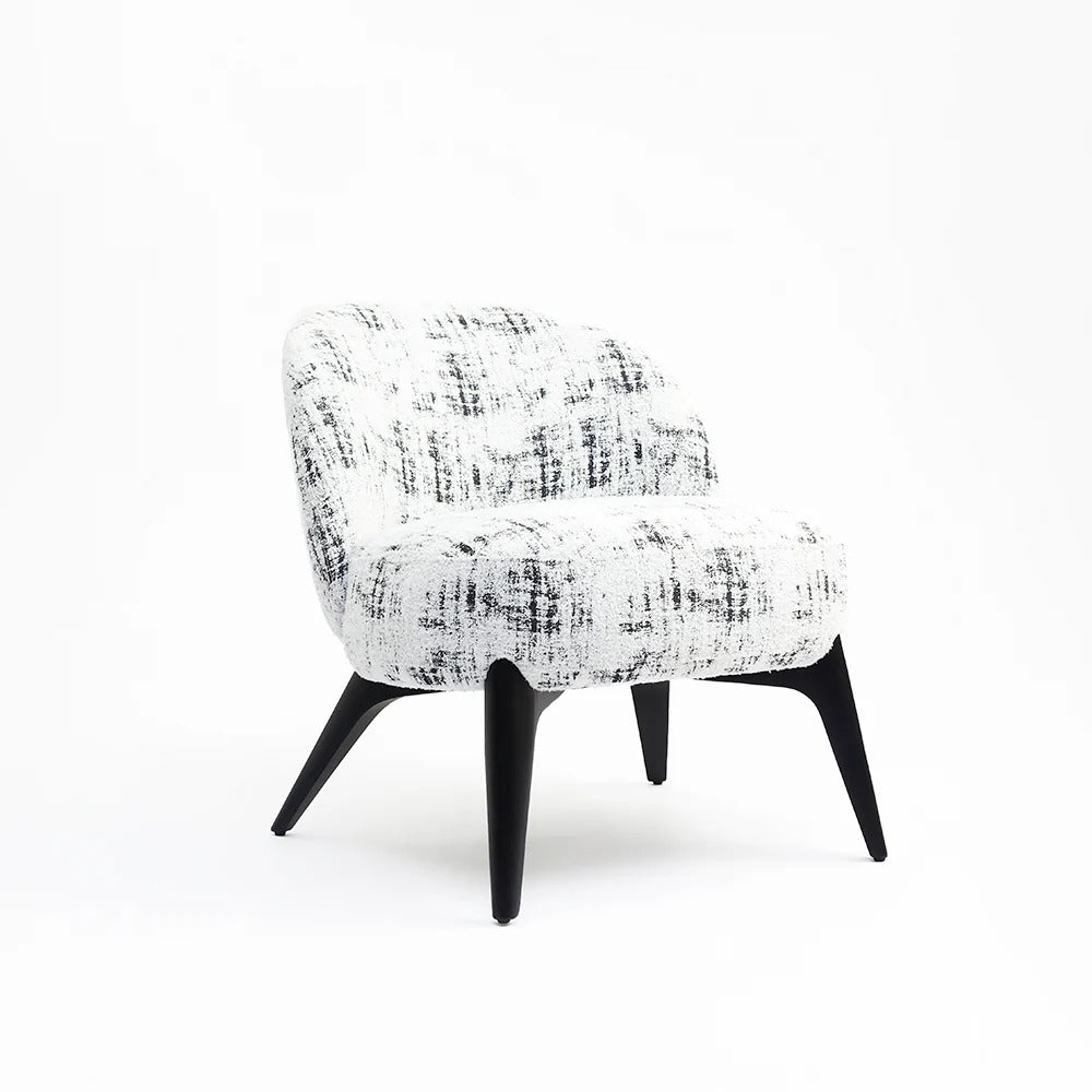 Monochrome Textured Lounge Chair