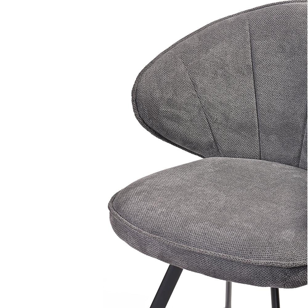 Textured Grey Upholstered Seat