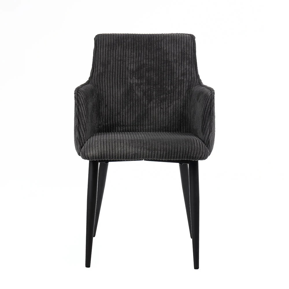 Ribbed Fabric Arm Chair