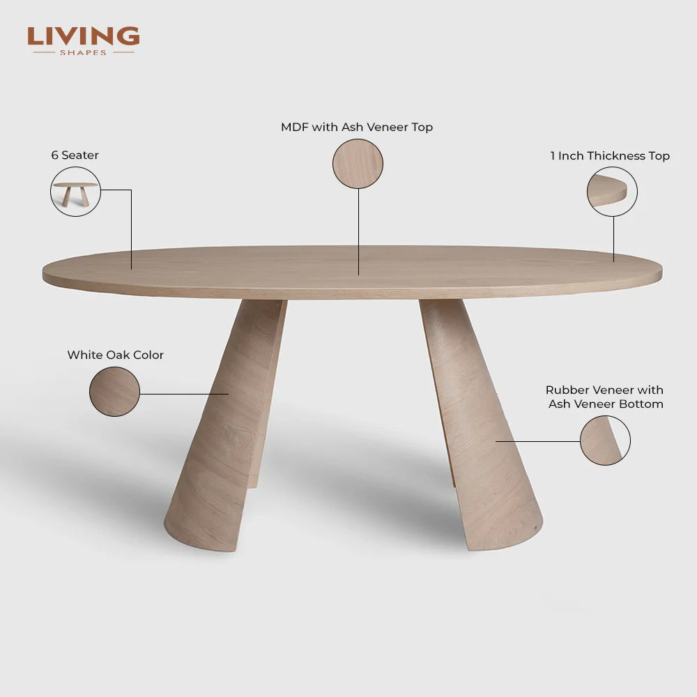 Aurora Walnut Oval Dining Table