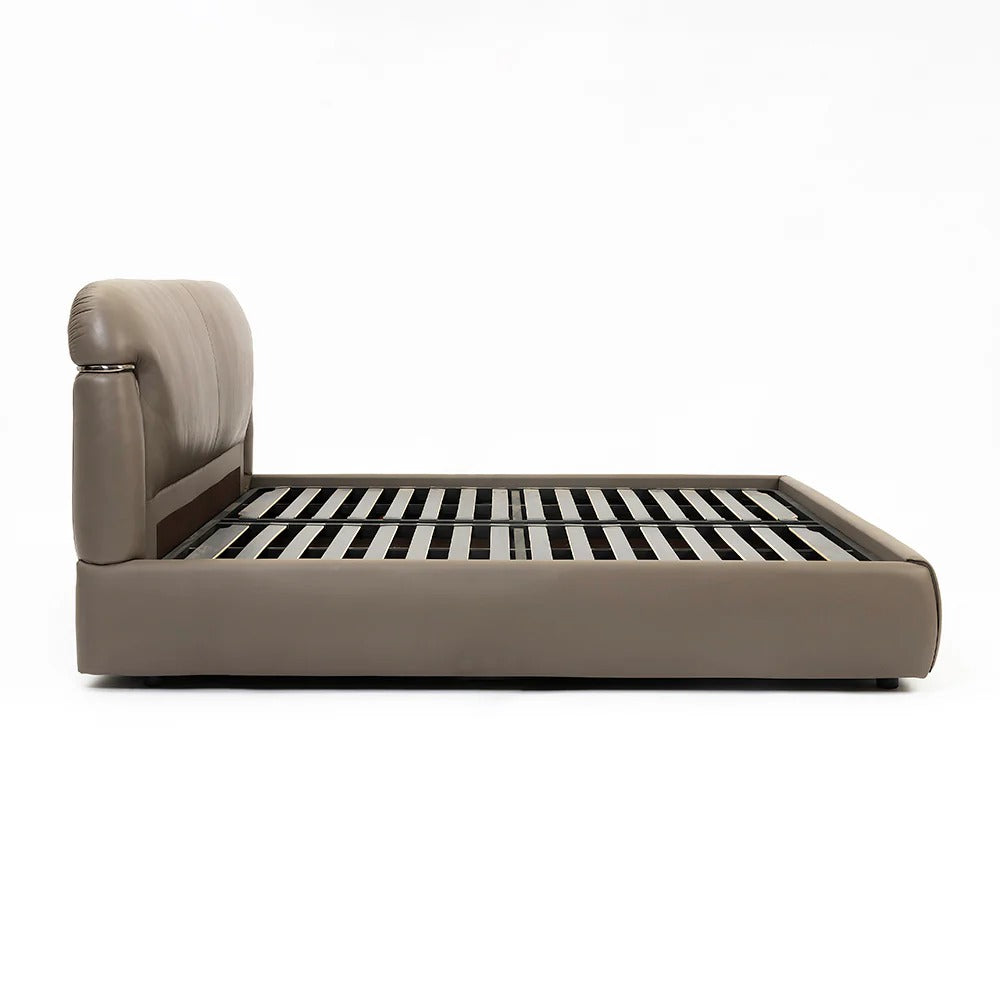 Verona classic italian leather upholstered bed