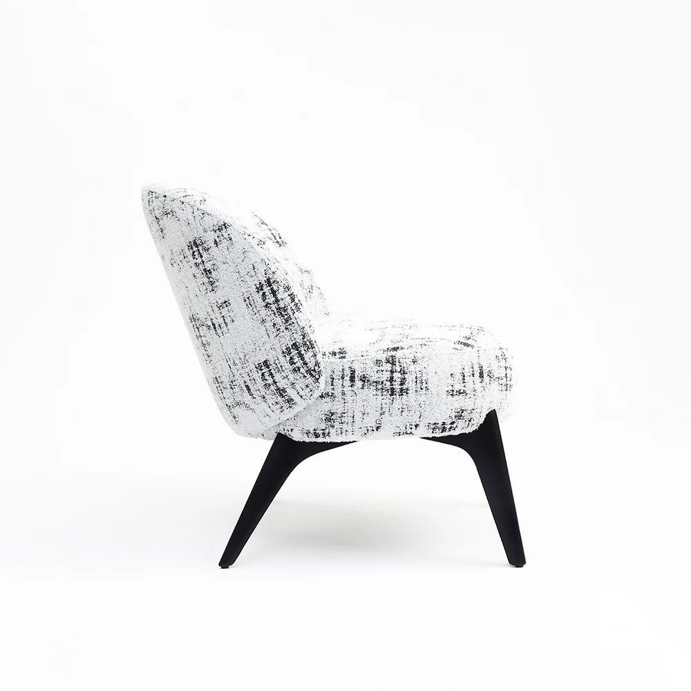 Monochrome Textured Lounge Chair