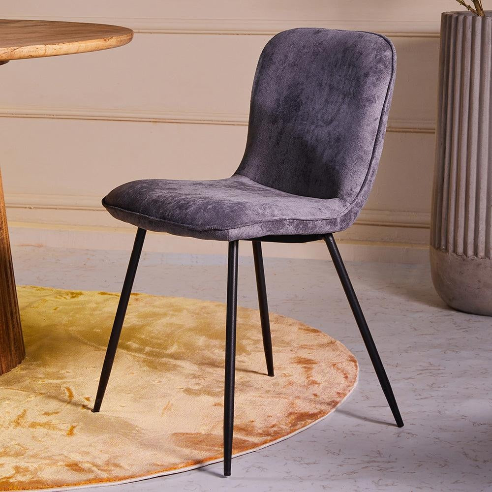 Slate Velvet Dining Chair