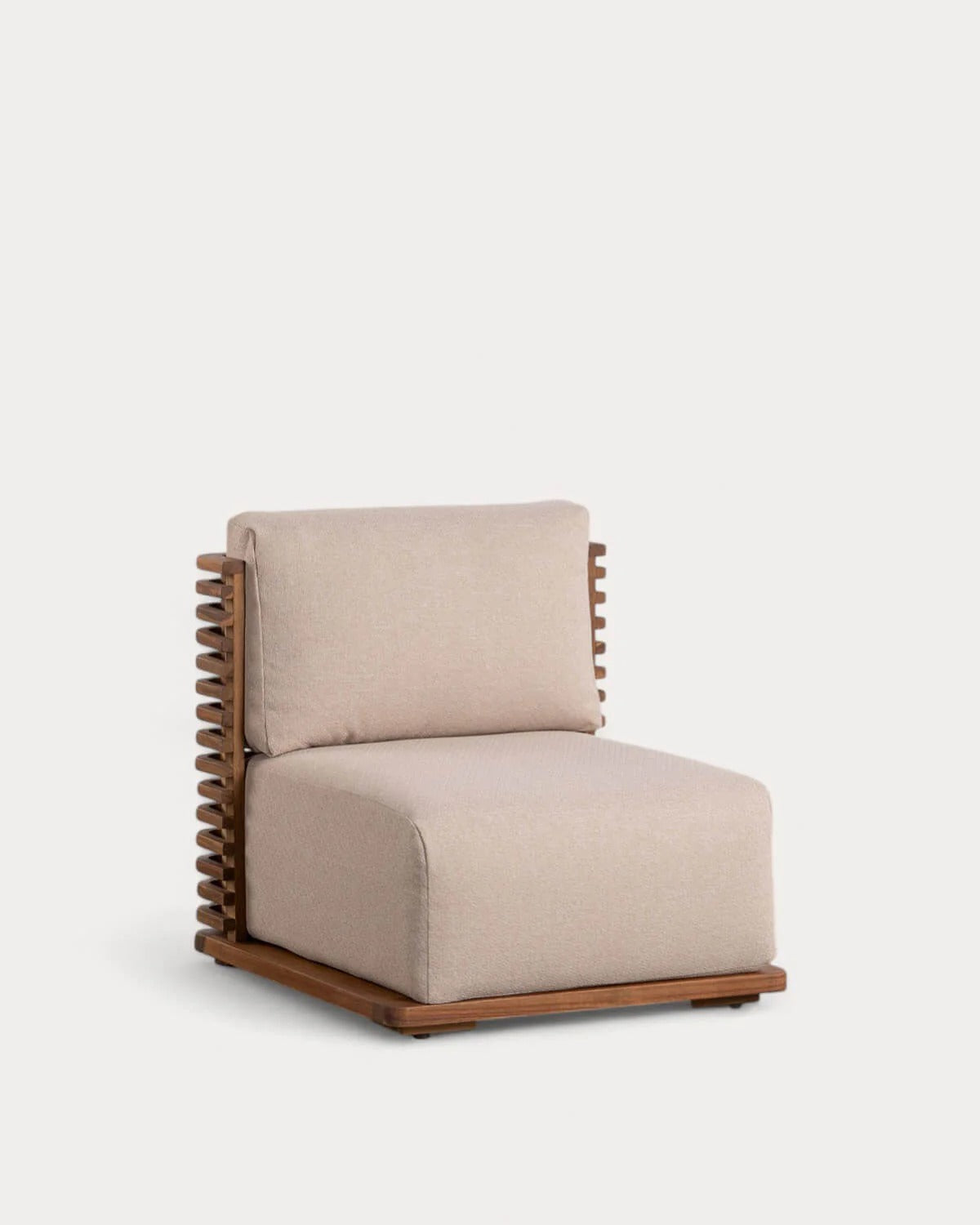 Mystic Slatted Lounge Chair – Plush Simplicity