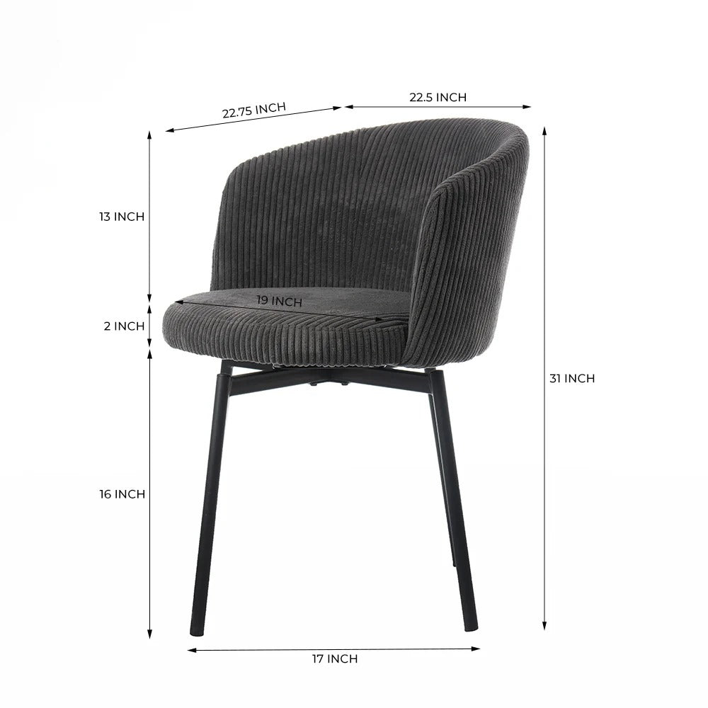 Vista Valley Corduroy Dining Chair