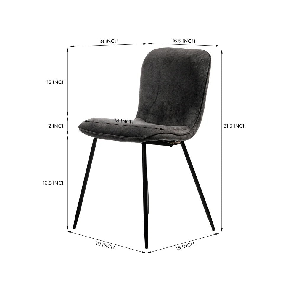 Slate Velvet Dining Chair