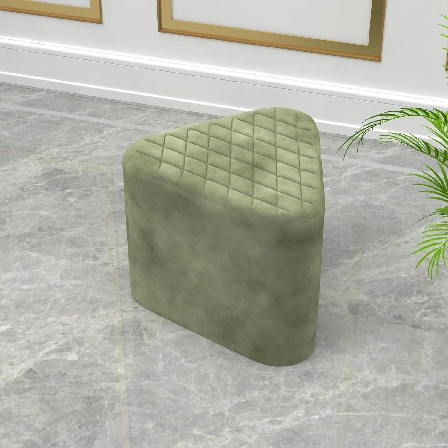 Sage Diamond Pouffe