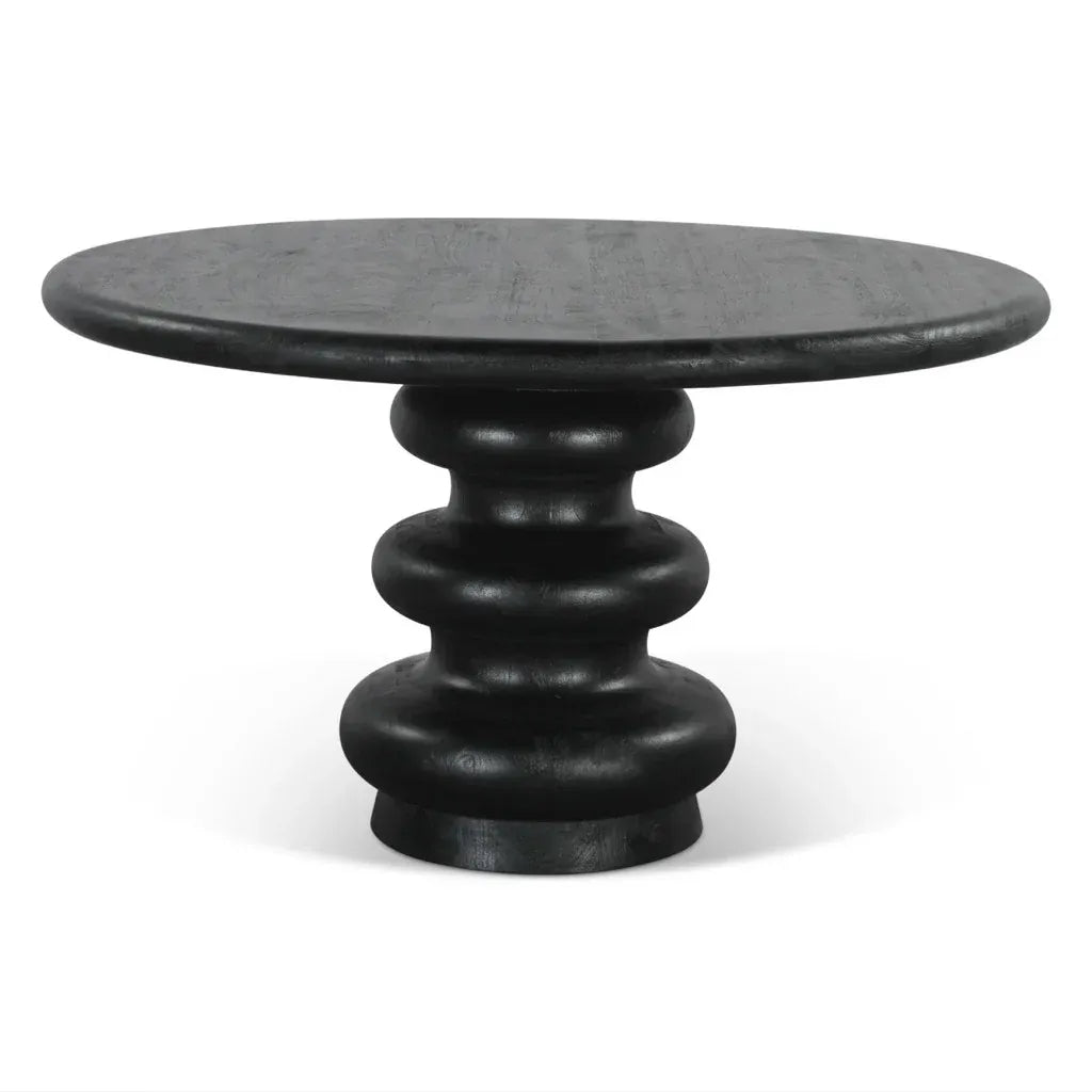 Aaliyah Black Pedestal Table – Bold Simplicity