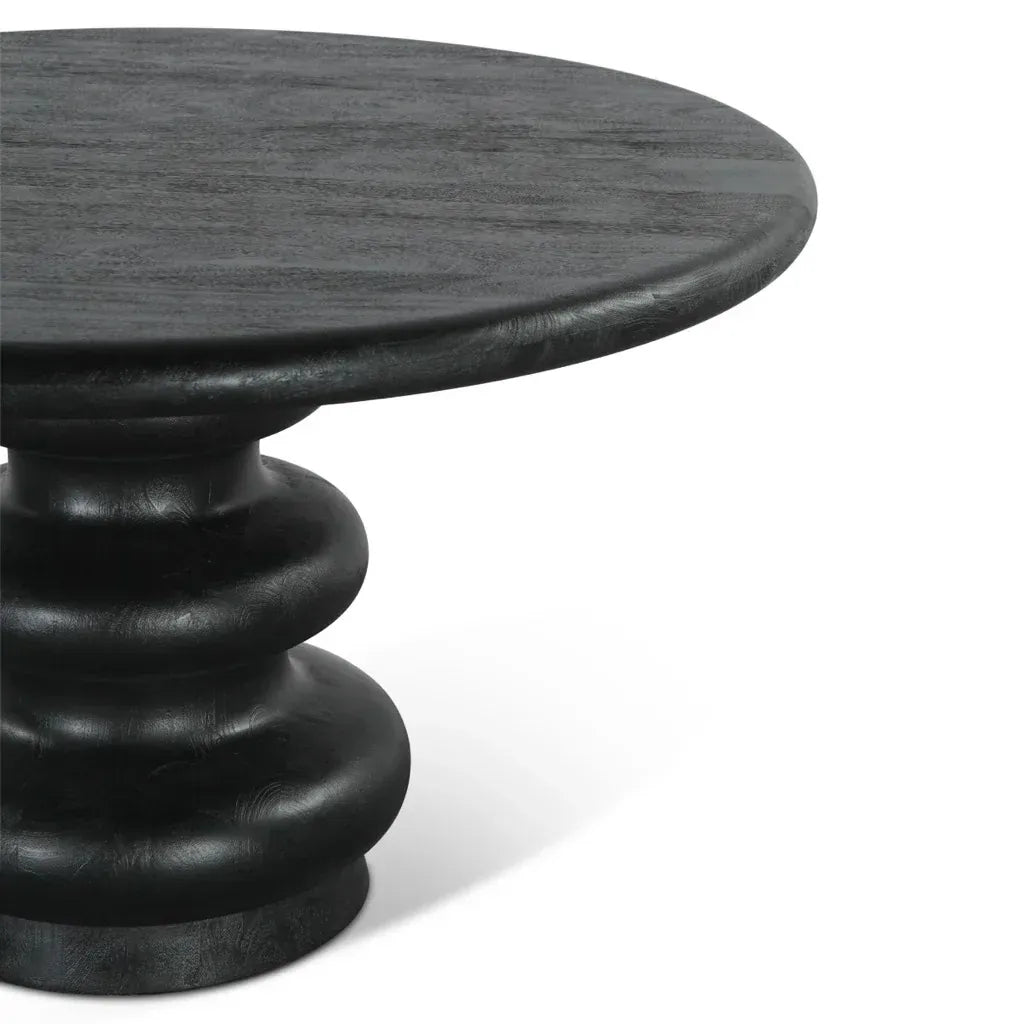Aaliyah Black Pedestal Table – Bold Simplicity