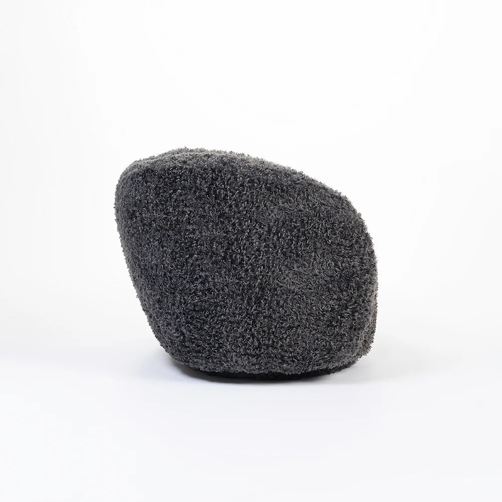 Charcoal Teddy Pebble Lounge Chair