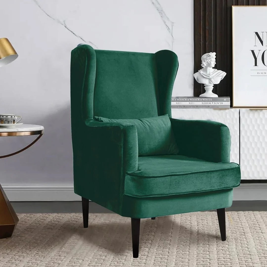 Velvet Aura Wing Chair