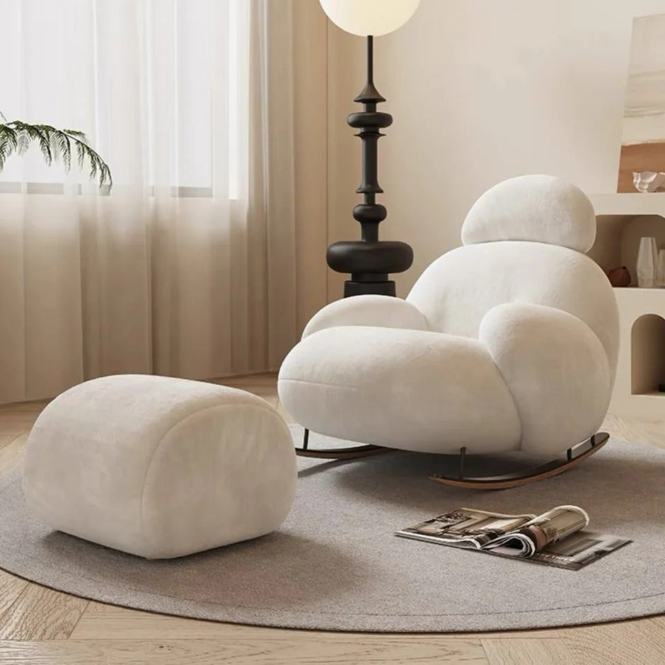 Cloud Bouclé Rocking Accent Chair