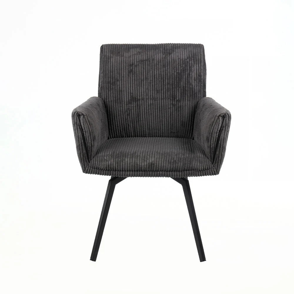 Ribbed Fabric Accent Chair