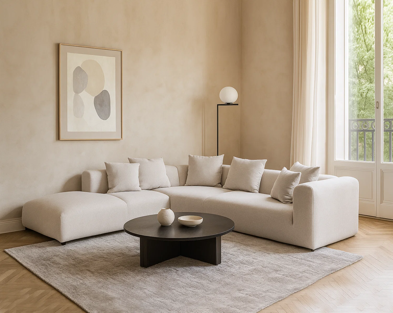 Monaco Fabric Sectional Sofa