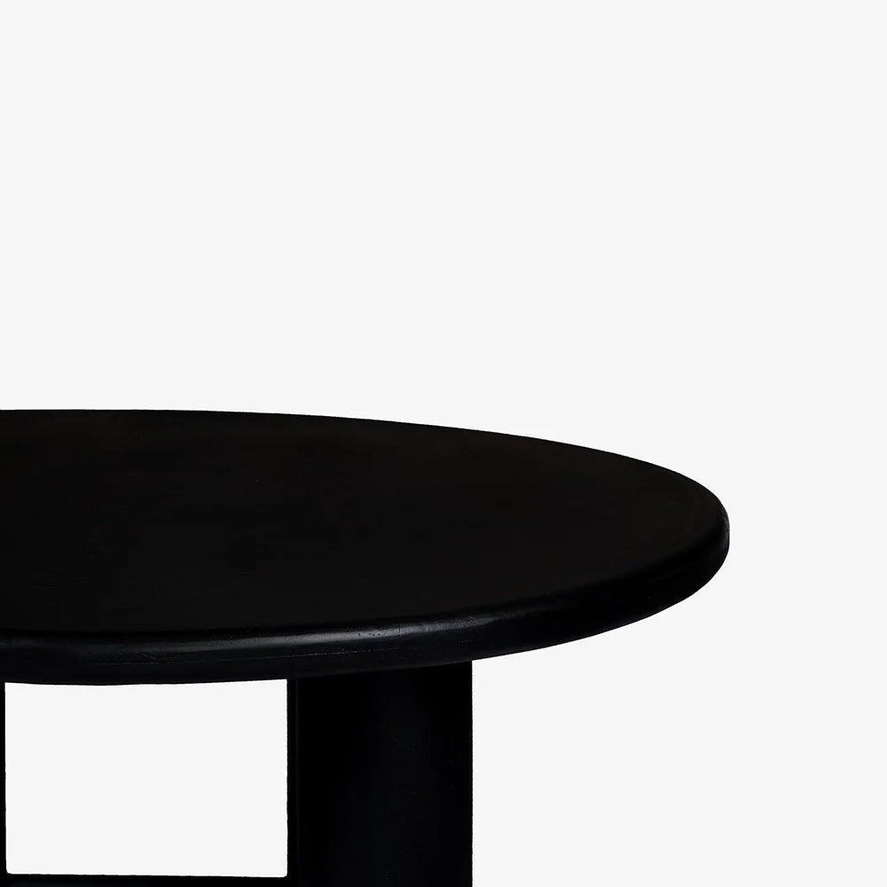 Midnight Column Round Dining Table